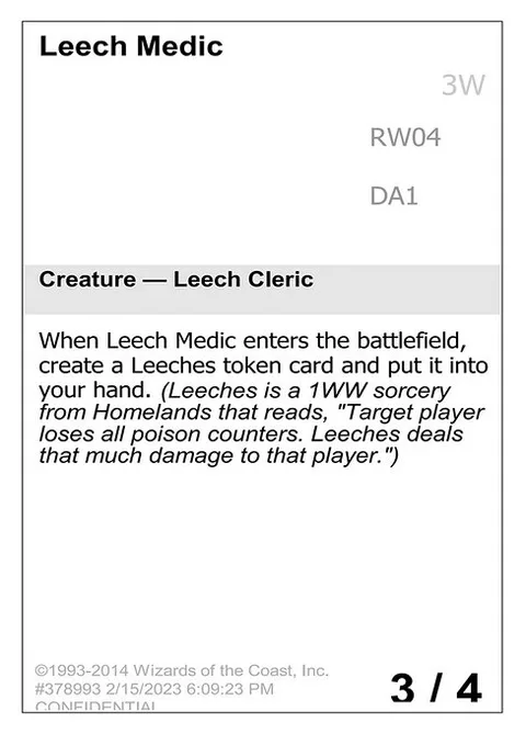 Leech Medic, card RW04 from Unknown Event