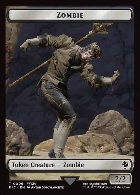 Zombie, card 6 from Final Fantasy Commander Tokens