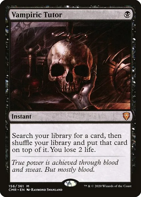 Vampiric Tutor, card 156 from Commander Legends