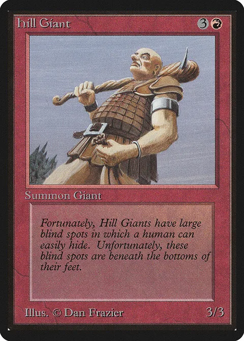Hill Giant, card 158 from Limited Edition Beta