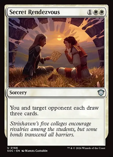 Secret Rendezvous, card 166 from Secrets of Strixhaven Commander