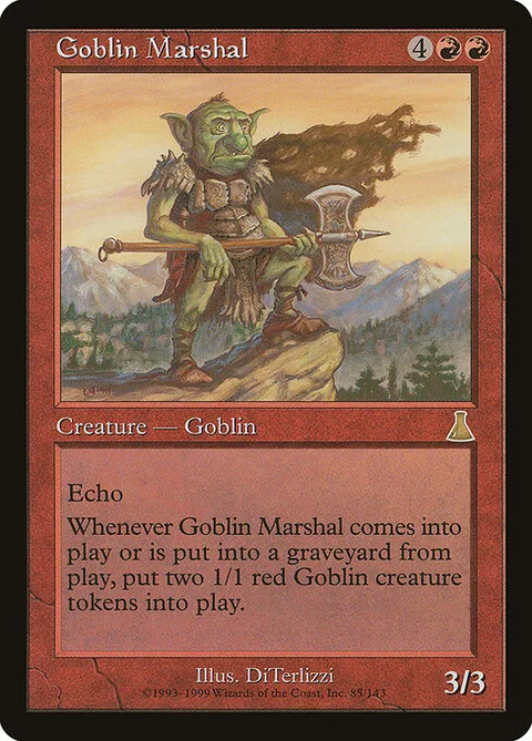 Goblin Marshal, card 85 from Urza's Destiny