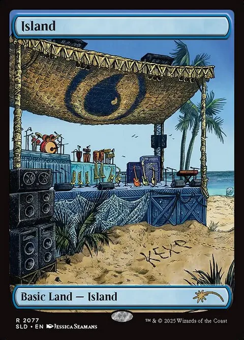 Island, card 2077 from Secret Lair Drop
