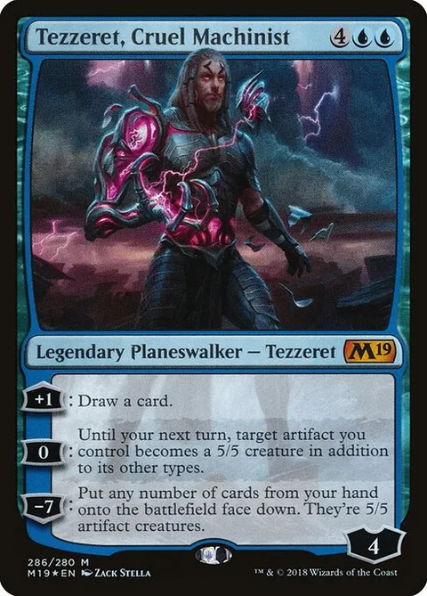 Tezzeret, Cruel Machinist, carte 286 de Core Set 2019