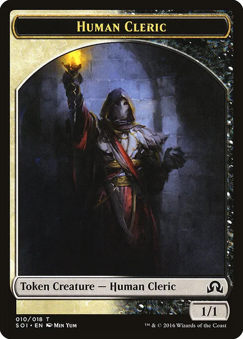 Human Cleric, card 10 from Shadows over Innistrad Tokens
