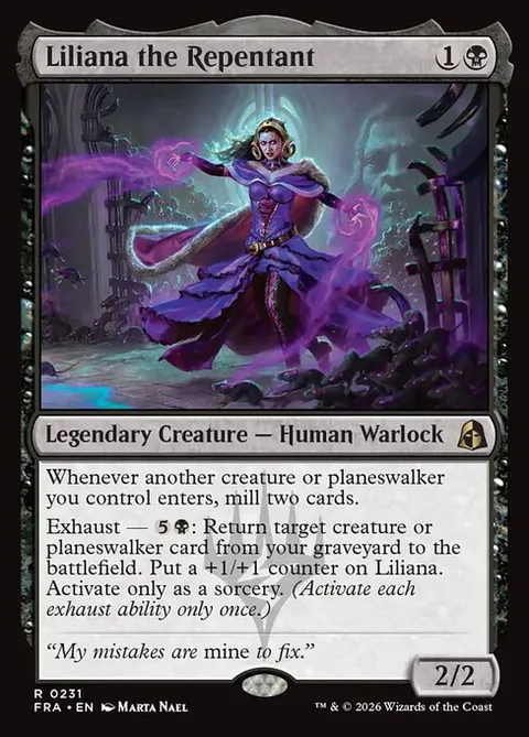 Liliana the Repentant, carte 231 de Reality Fracture