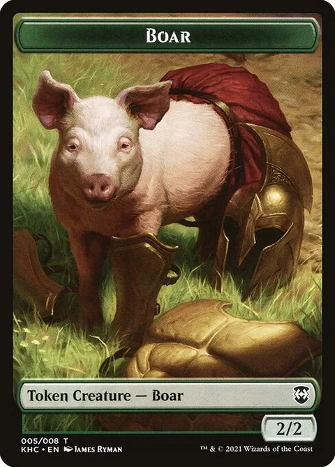 Boar, card 5 from Kaldheim Commander Tokens
