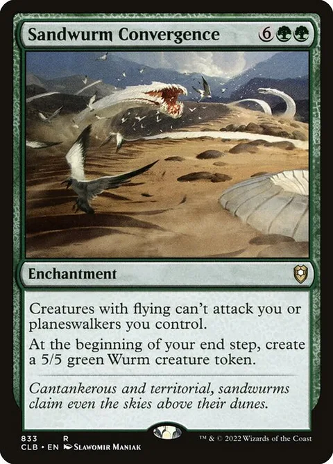 Sandwurm Convergence, card 833 from Commander Legends: Battle for Baldur's Gate