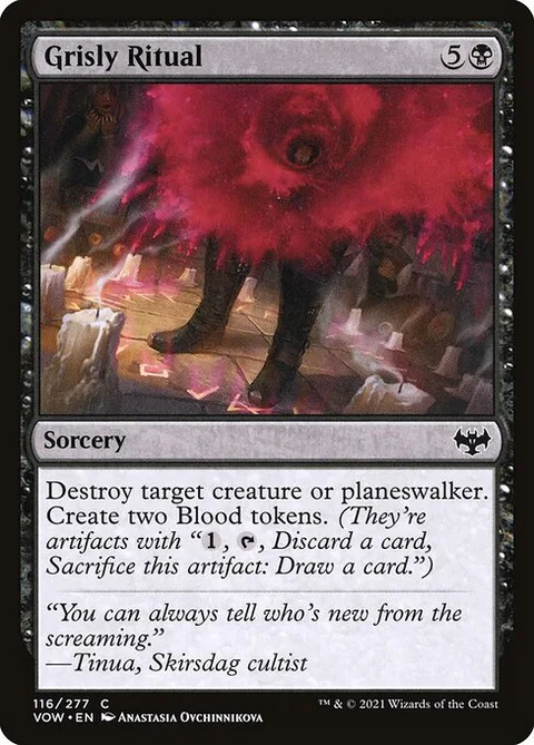 Grisly Ritual, carte 116 de Innistrad: Crimson Vow
