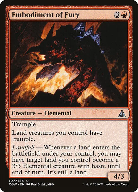 Embodiment of Fury, card 107 from Oath of the Gatewatch