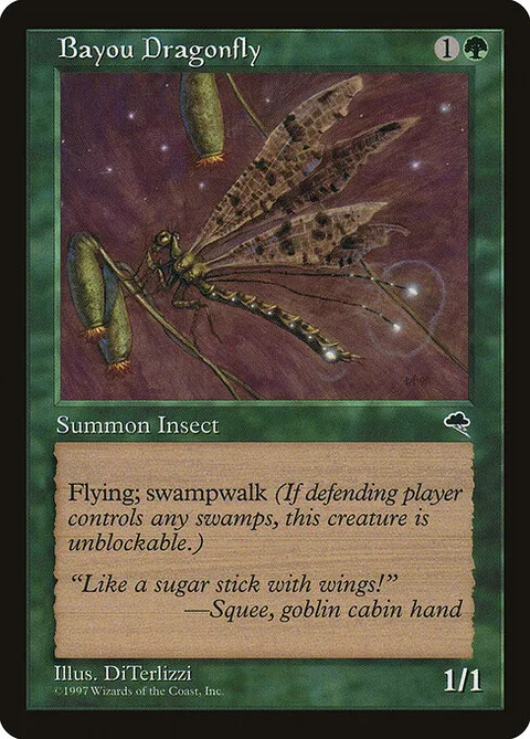 Bayou Dragonfly, card 215 from Tempest