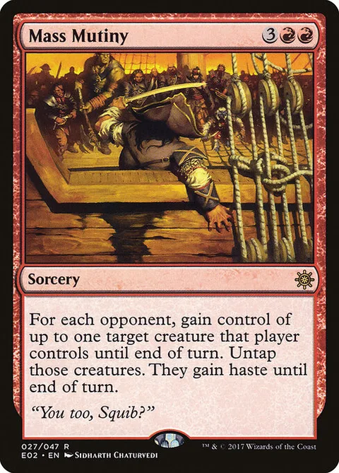 Mass Mutiny, card 27 from Explorers of Ixalan