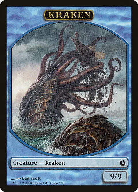 Kraken, card 5 from Born of the Gods Tokens