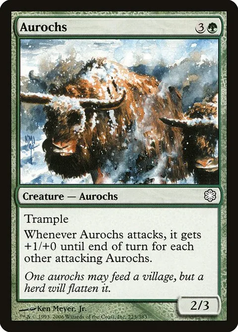 Aurochs, card 225 from Coldsnap Theme Decks