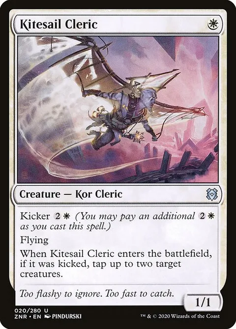 Kitesail Cleric, card 20 from Zendikar Rising