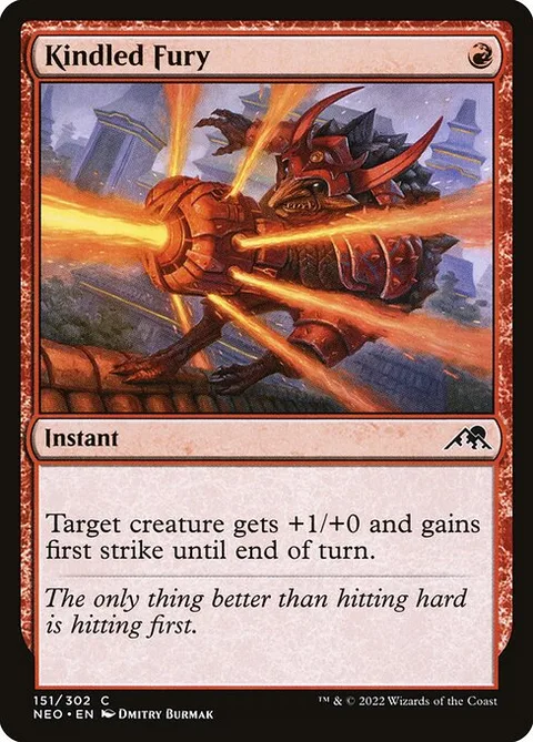 Kindled Fury, card 151 from Kamigawa: Neon Dynasty