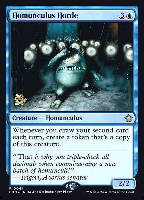 Homunculus Horde, card 41s from Foundations Promos