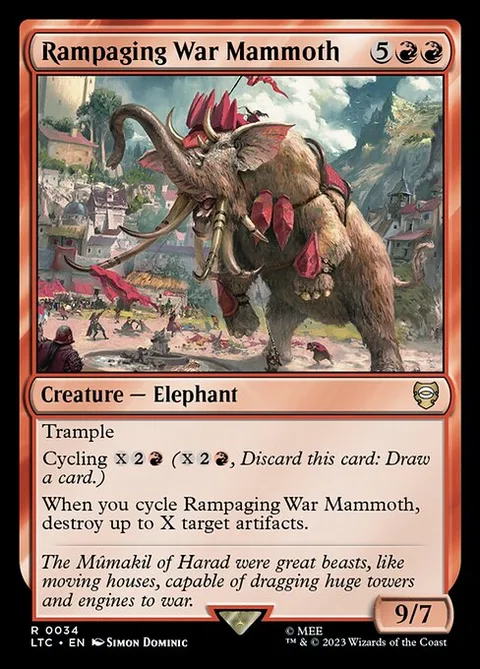 Rampaging War Mammoth, card 34 from Tales of Middle-earth Commander