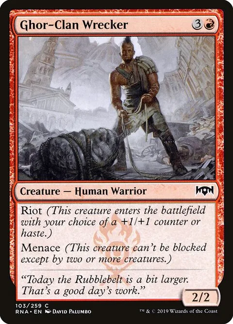 Ghor-Clan Wrecker, card 103 from Ravnica Allegiance