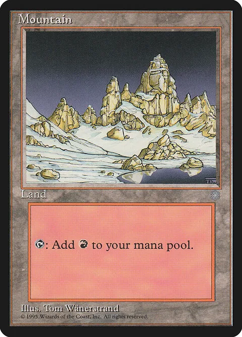 Mountain, card 378 from Ice Age