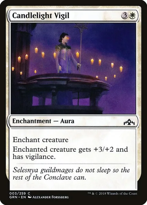 Candlelight Vigil, card 3 from Guilds of Ravnica