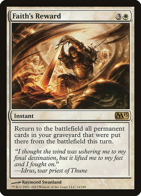 Faith's Reward, carte 14 de Magic 2013