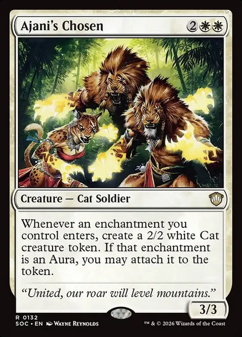 Ajani's Chosen, carte 132 de Secrets of Strixhaven Commander
