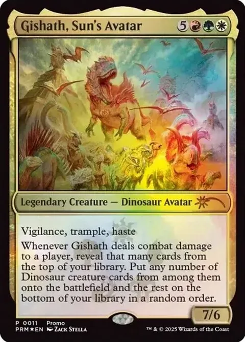 Gishath, Sun's Avatar, card 2026-5 from Media and Collaboration Promos