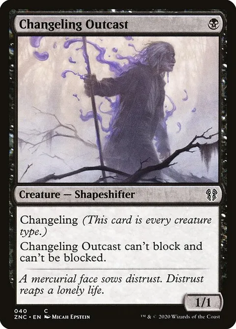 Changeling Outcast, carte 40 de Zendikar Rising Commander