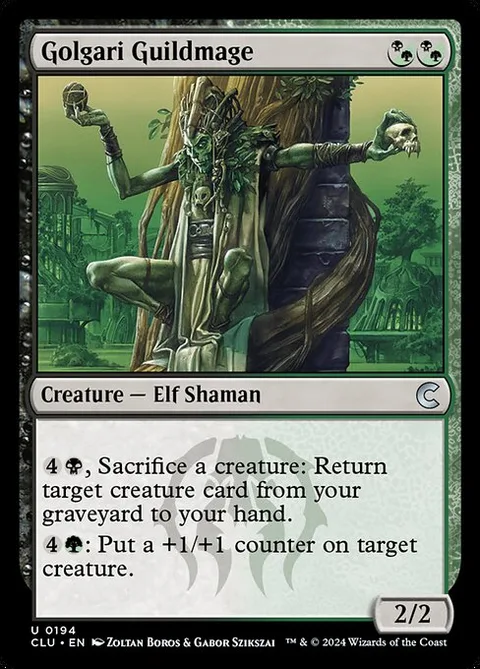 Golgari Guildmage, card 194 from Ravnica: Clue Edition