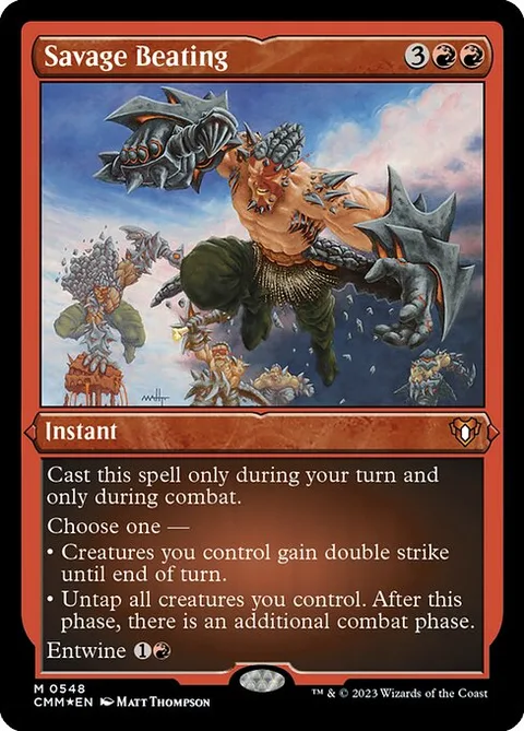 Savage Beating, card 548 from Commander Masters