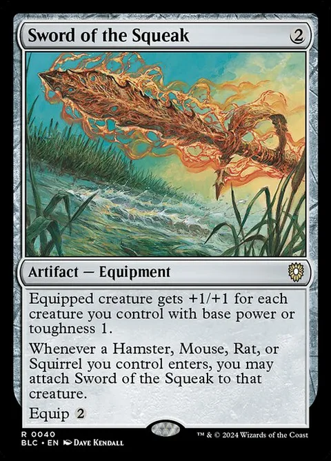Sword of the Squeak, carte 40 de Bloomburrow Commander