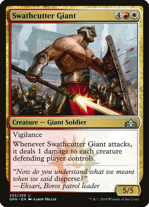 Swathcutter Giant, card 202 from Guilds of Ravnica