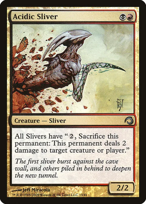 Acidic Sliver, card 13 from Premium Deck Series: Slivers