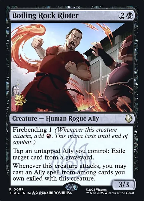 Boiling Rock Rioter, card 87s from Avatar: The Last Airbender Promos