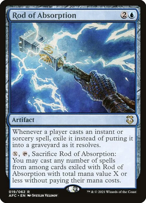 Rod of Absorption, card 19 from Forgotten Realms Commander
