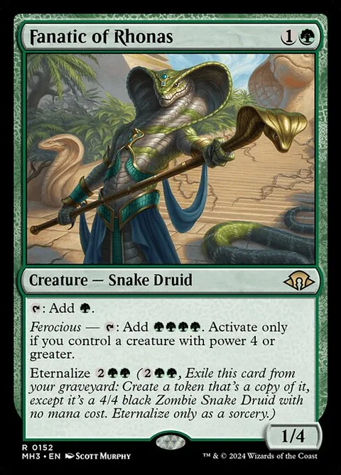 Fanatic of Rhonas, card 152 from Modern Horizons 3