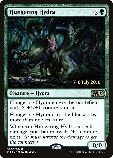 Hungering Hydra, card 189s from Core Set 2019 Promos