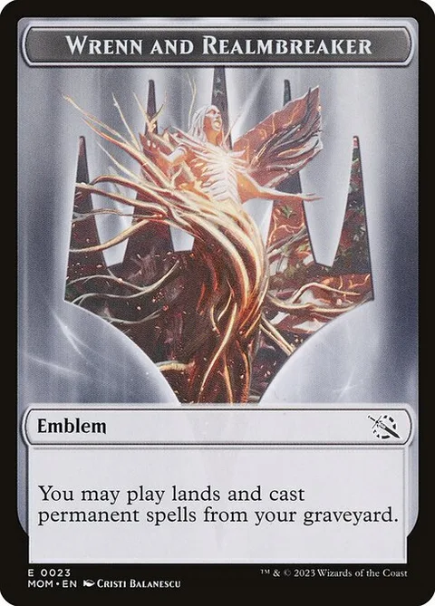 Wrenn and Realmbreaker Emblem, carte 23 de March of the Machine Tokens