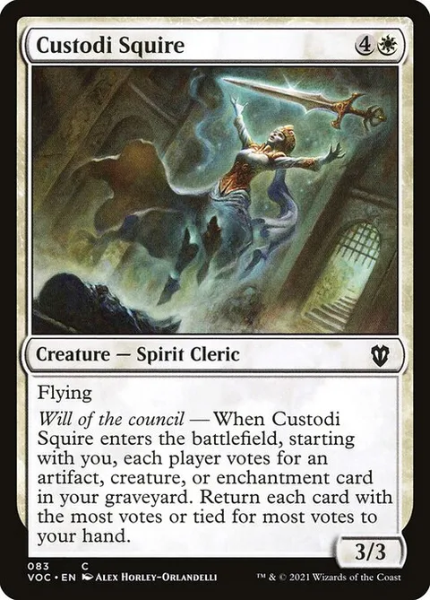 Custodi Squire, carte 83 de Crimson Vow Commander
