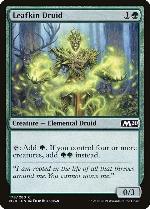 Leafkin Druid, carte 178 de Core Set 2020