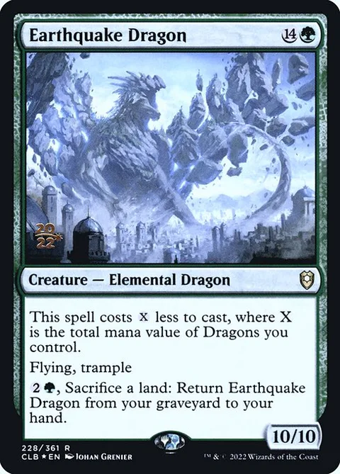 Earthquake Dragon, card 228s from Battle for Baldur's Gate Promos