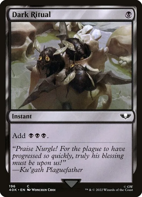 Dark Ritual, card 196 from Warhammer 40,000 Commander