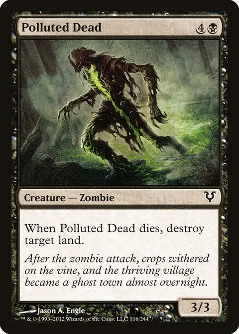 Polluted Dead, card 116 from Avacyn Restored
