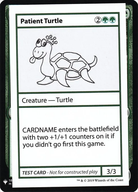 Patient Turtle, card 82 from Mystery Booster Playtest Cards 2019