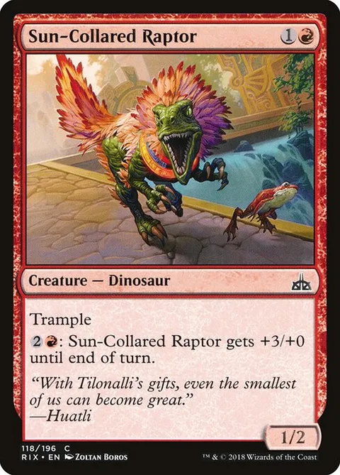 Sun-Collared Raptor, carte 118 de Rivals of Ixalan
