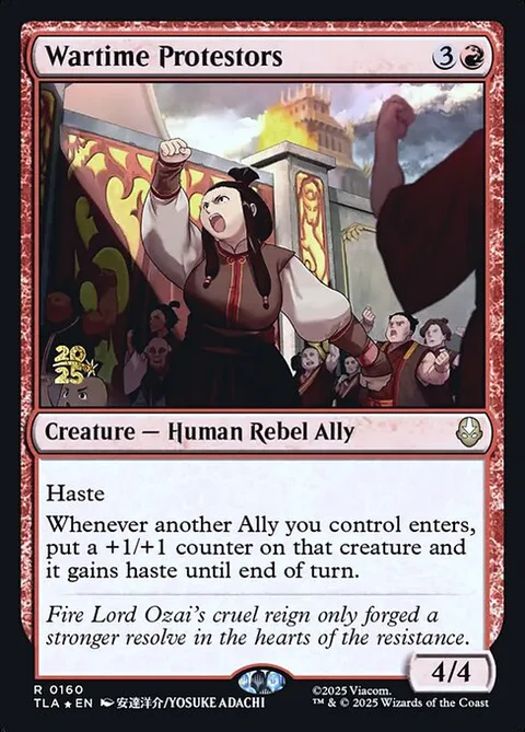 Wartime Protestors, card 160s from Avatar: The Last Airbender Promos