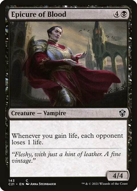 Epicure of Blood, card 143 from Commander 2021