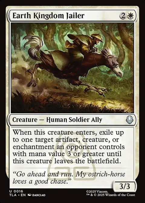 Earth Kingdom Jailer, card 16 from Avatar: The Last Airbender