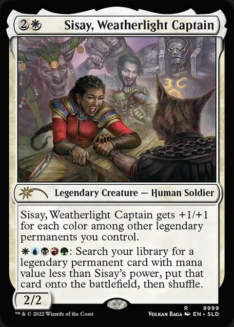 Sisay, Weatherlight Captain, card 9999 from Secret Lair Drop